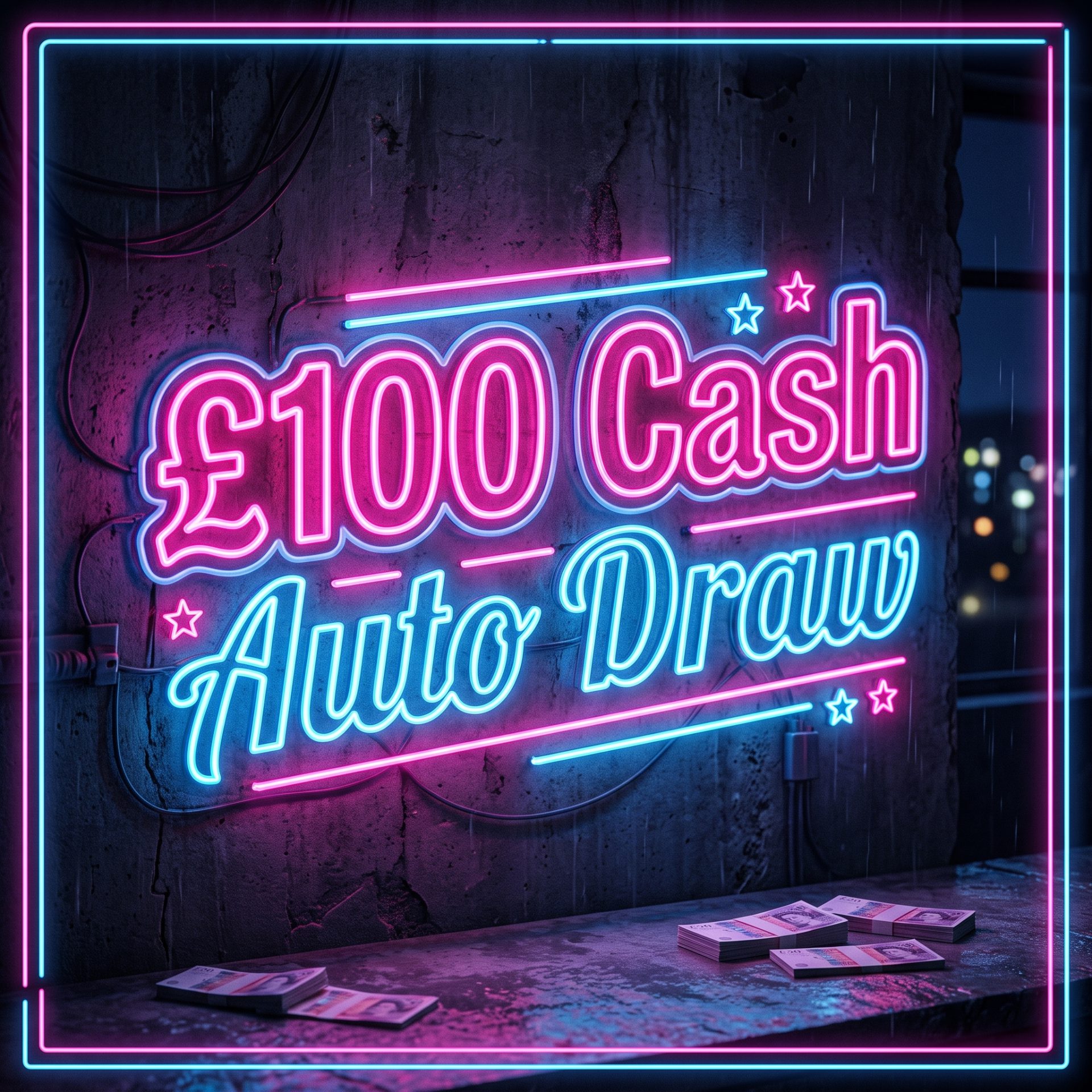 £100 Cash AUTO DRAW