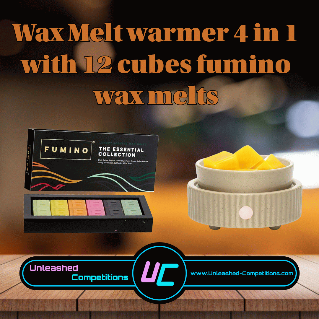 Wax melt warmer 4 in 1 with 12 cubes of fumino wax melts.