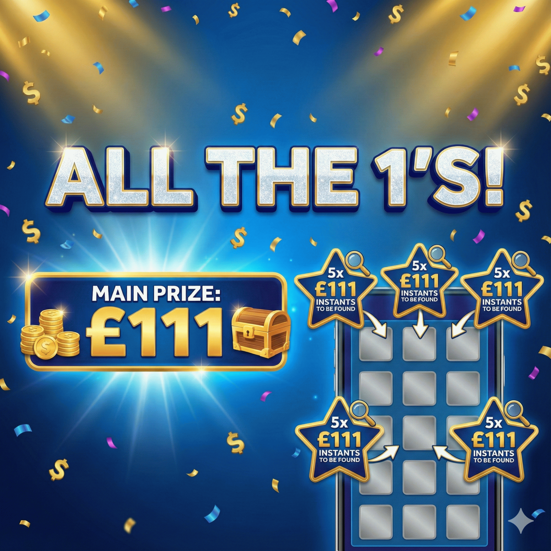 All the 1's - Main Prize £111